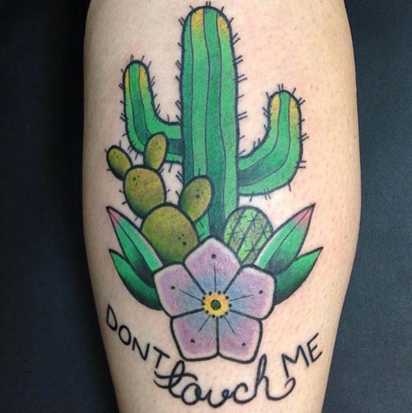 Cactus Tattoo Design by Nick Stambaugh