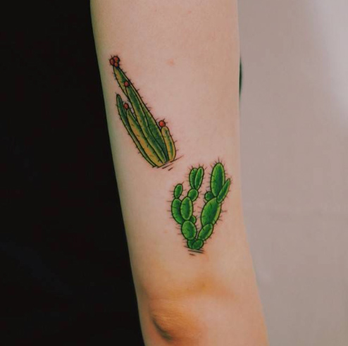 Cactus Tattoo Design by Doy