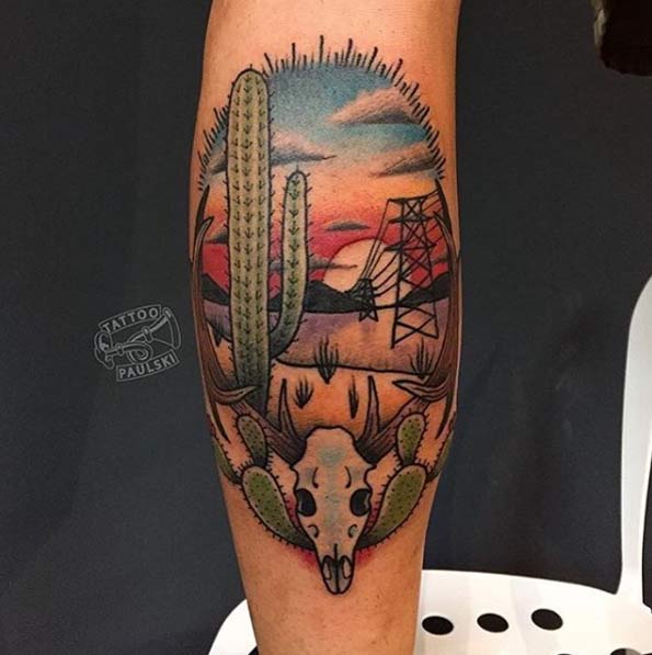 Cactus Tattoo Design by Paulski 