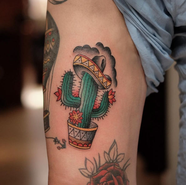 Cactus Tattoo Design by Tarlito