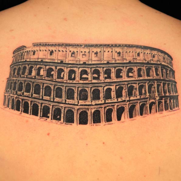 Roman Colosseum Tattoo by Kyle Dunbar