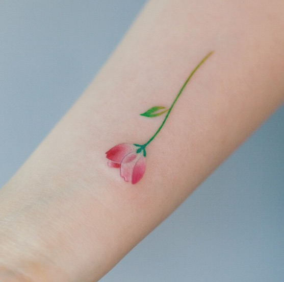 Cute Little Flower Tattoo by Graffittoo