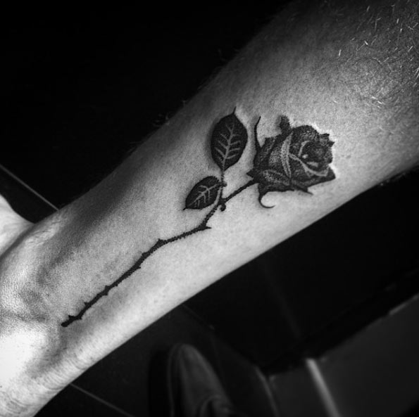 Dotwork Rose Tattoo by Vatis
