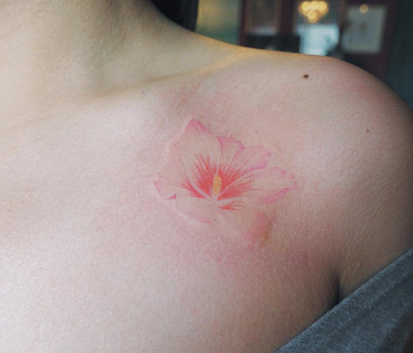 Floral Shoulder Tattoo on Shoulder by Nando