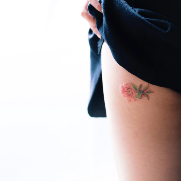 Floral Tattoo Design by Sol Art