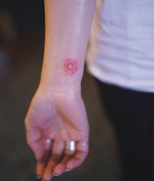 Floral Wrist Tatto by Nando