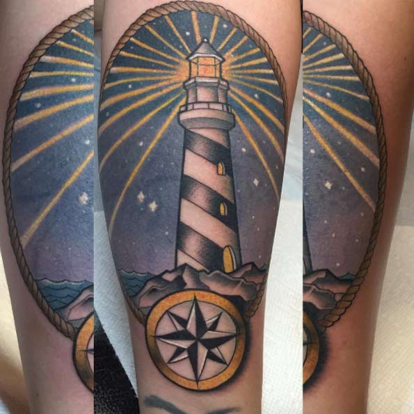 Lighthouse Tattoo Design by Jackie Huerta