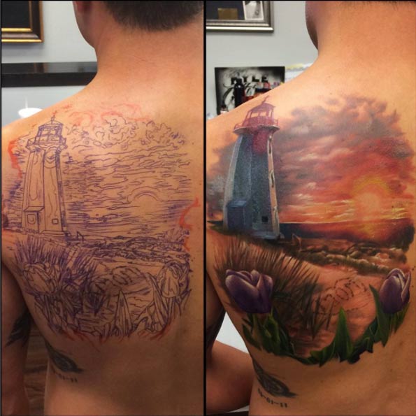 Lighthouse Tattoo Design by Kyle Cotterman