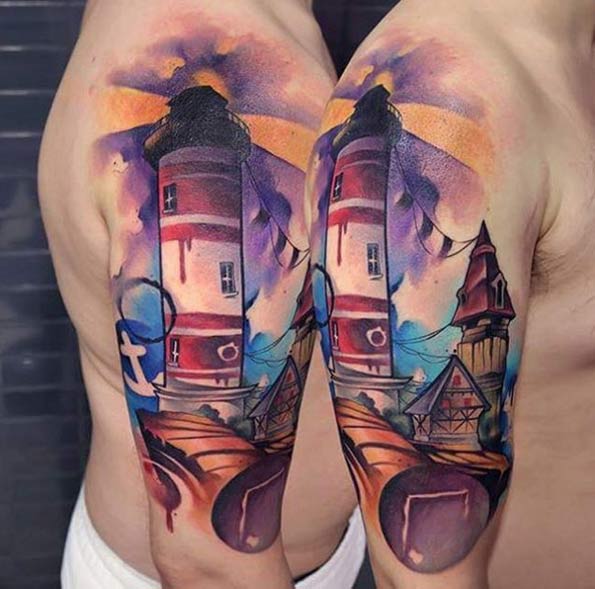 Lighthouse Tattoo Design by Uncl Paul Knows