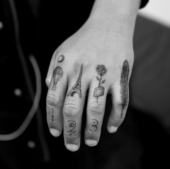 Cool Finger Tats by Balazs Bercsenyi