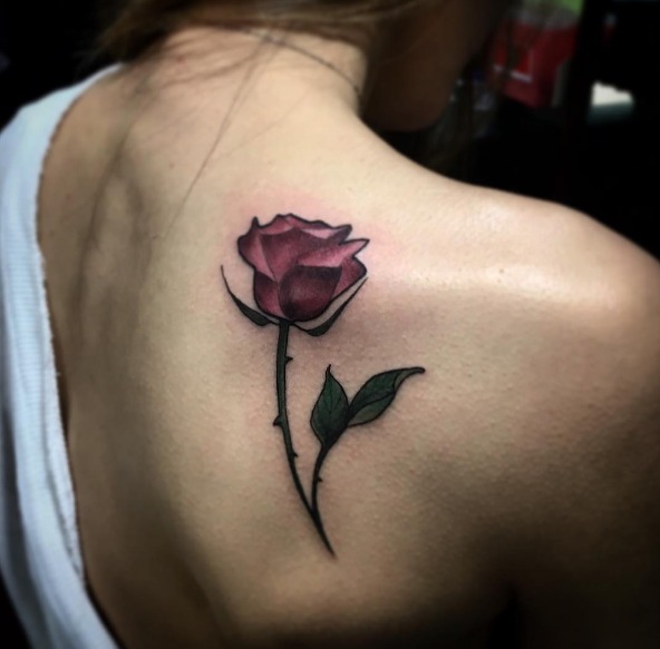 Surreal Rose Tattoo by Justin Hobson