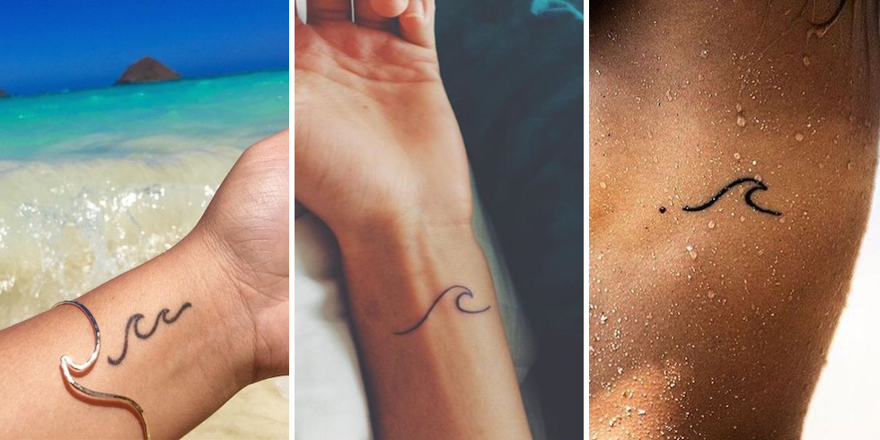 simple wave tattoos