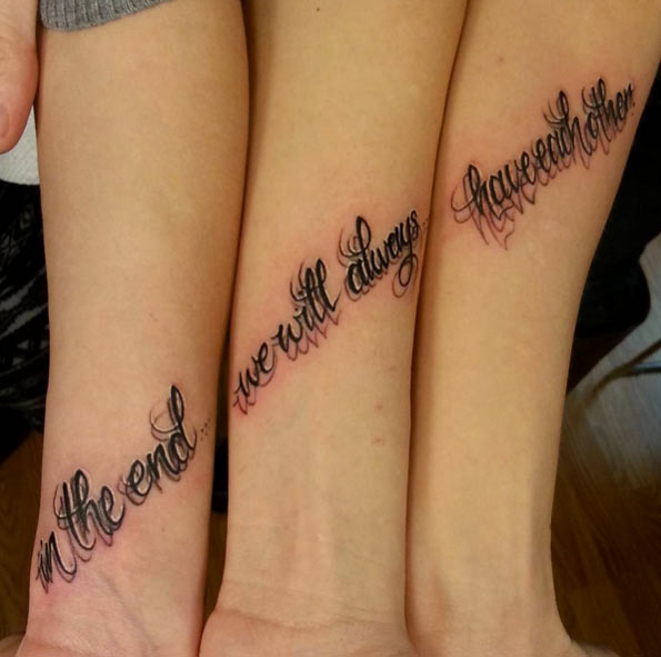 Connecting Quote Sister Tattoo by Faelan Wilson