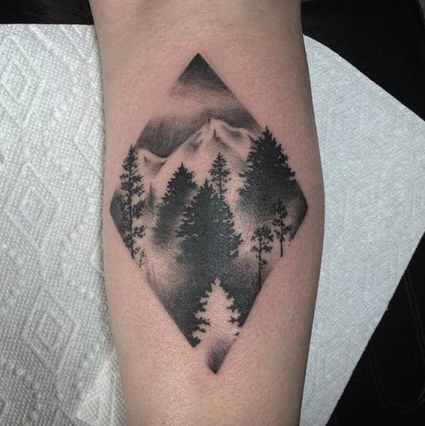 38 Gorgeous Landscape Tattoos Inspired by Nature - TattooBlend