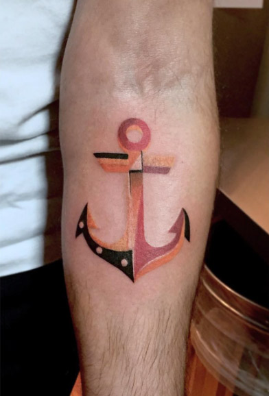 Abstract Anchor Tattoo by Karl Marks
