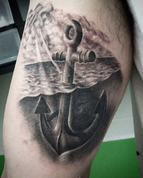 Anchor Tattoo Design by Hakro Jones