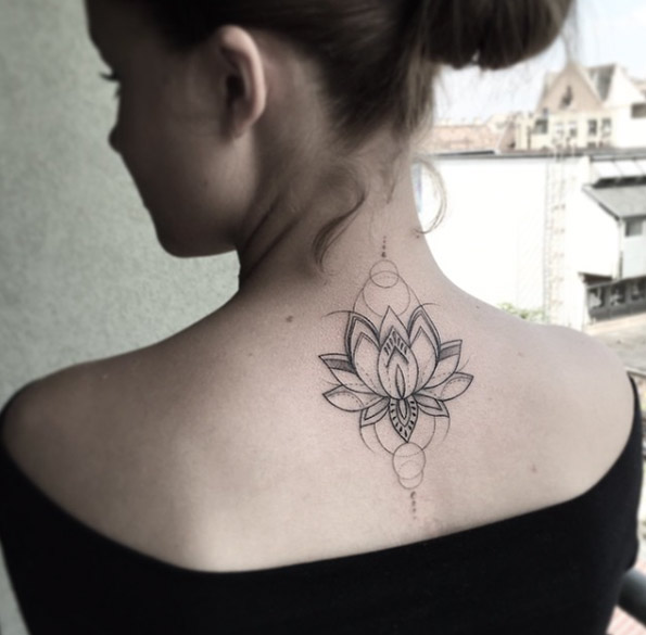 Geometric Lotus Flower by Balazs Bercsenyi