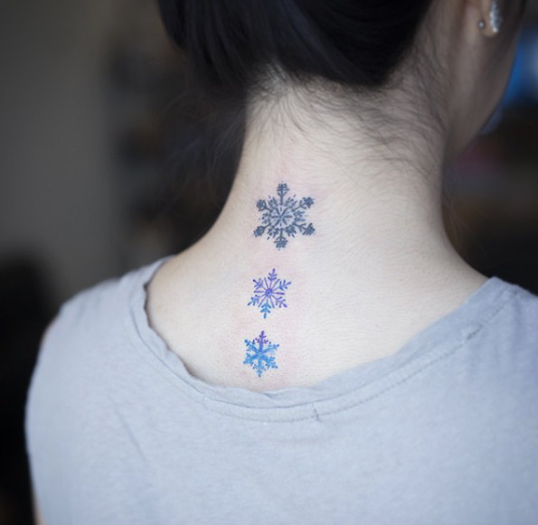 Gradient Snowflakes by Sol Art