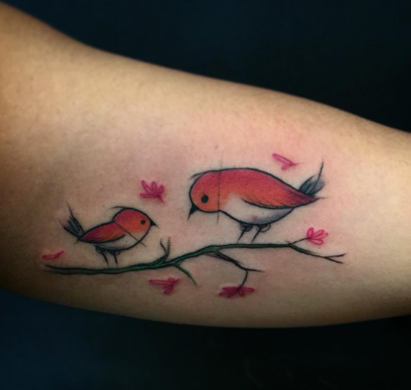 Bird Tattoos by Felipe Mello
