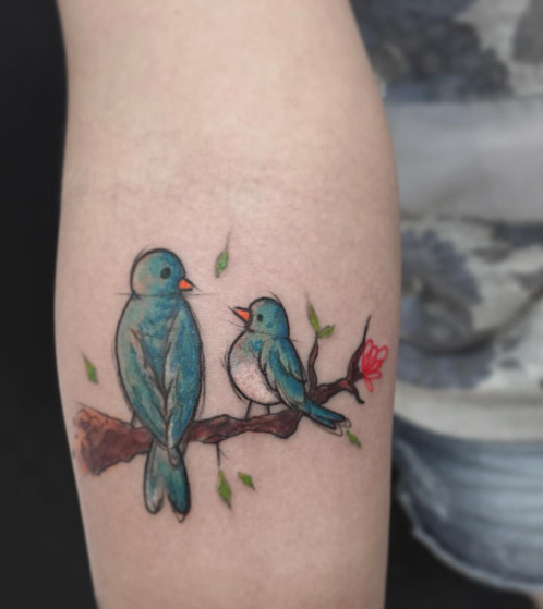 Blue Bird Tattoo by Felipe Mello