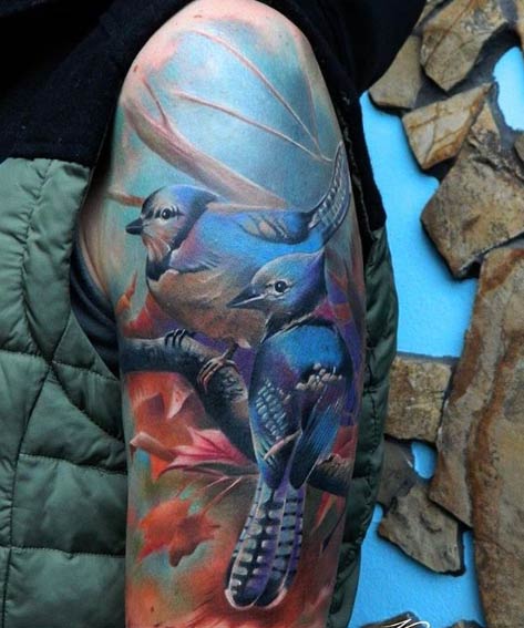 Blue Jay Tattoo by Patrik Hmilansky