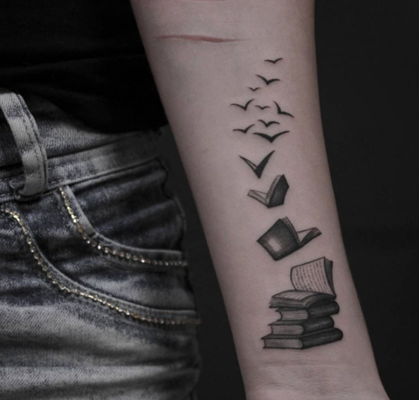 40+ Amazing Book Tattoos for Literary Lovers - TattooBlend