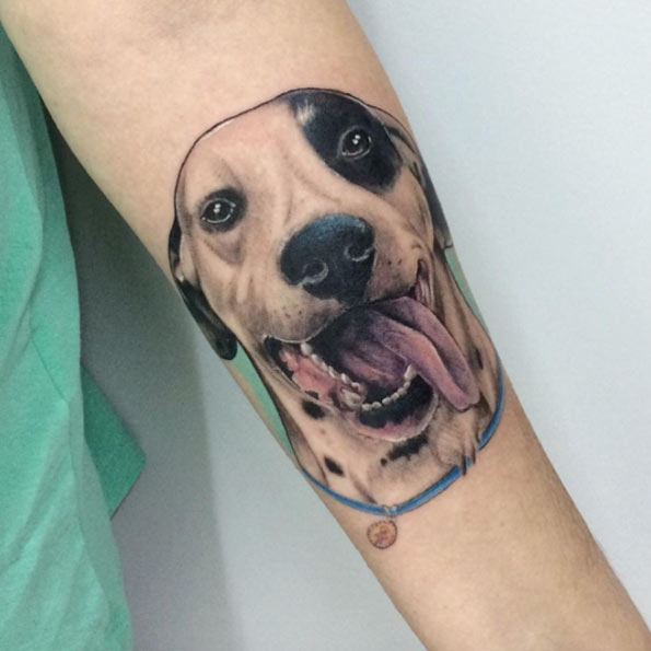 Dog Tattoo by Melina Casteletto