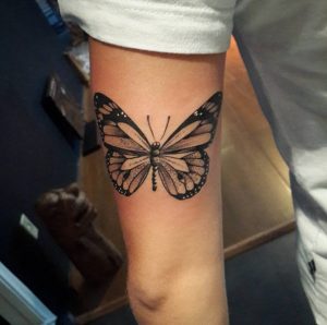 28 Beautiful Black and Grey Butterfly Tattoos - TattooBlend