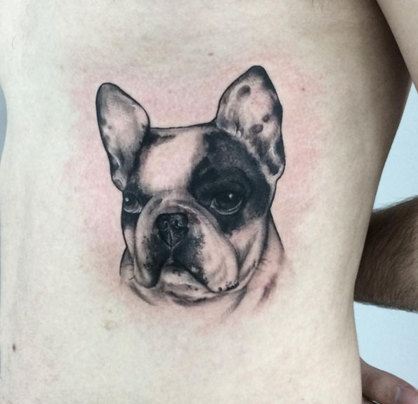 French Bulldog Tattoo by Melina Casteletto