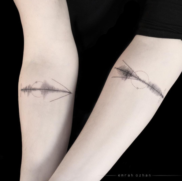 Geometric Sound Wave Tattoo by Emrah Ozhan