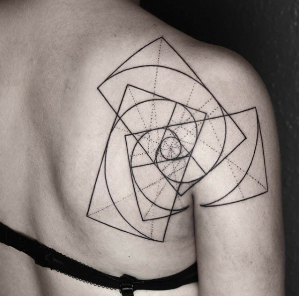 Geometric Spiral Tattoo Design by Okan Uckun