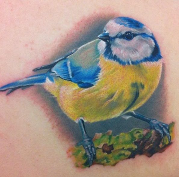 Hyperrealism Bird Tattoo by Michelle Maddison