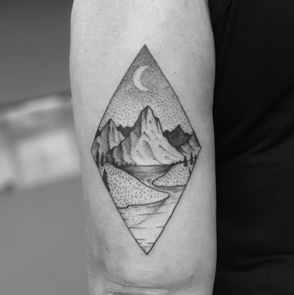 38 Gorgeous Landscape Tattoos Inspired by Nature - TattooBlend