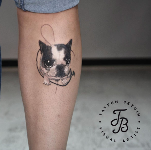 Puppy Tattoo Design by Tayfun Bezgin