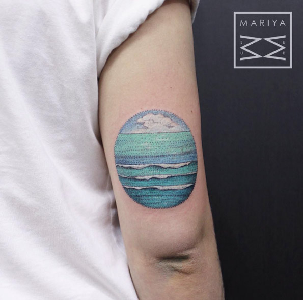 Seascape Tattoo Design by Mariya Summer