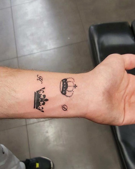 Sibling Crown Tattoos by Rahmas
