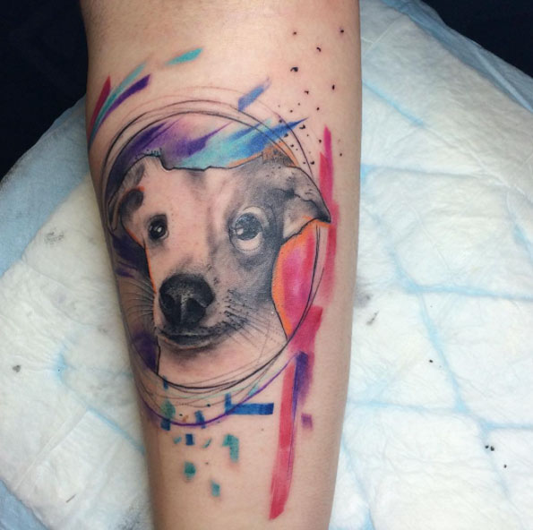 Terrier Tattoo Design by Hrochs