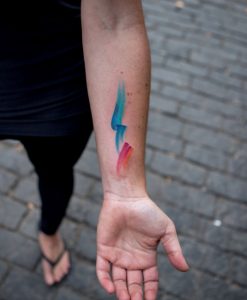 watercolor paintbrush tattoo