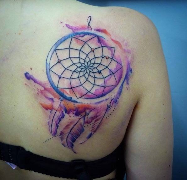 Watercolor Dreamcatcher by Fred Roy