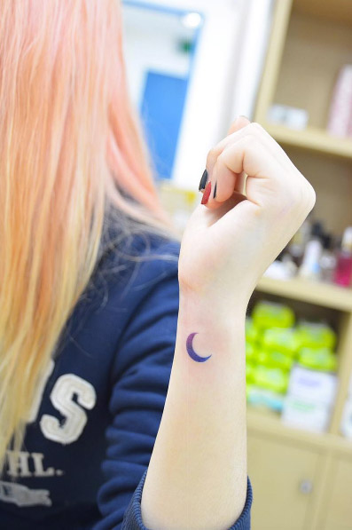 Crescent Moon on Wrist by Banul