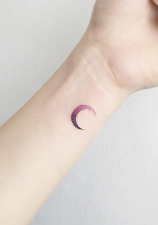 Crescent Moon by Flower