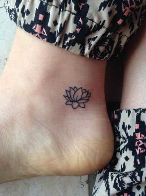 Lotus Flower on Ankle 