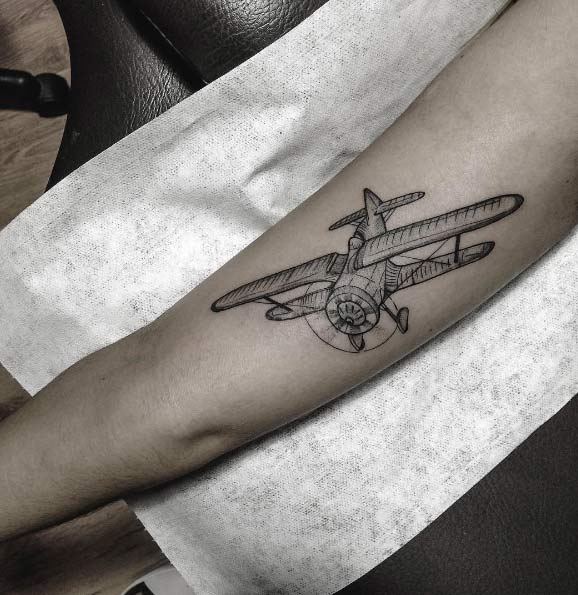 30 Amazing Airplane Tattoos For People Who Love To Travel TattooBlend