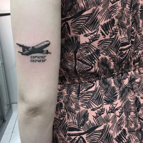 30 Amazing Airplane Tattoos For People Who Love To Travel - TattooBlend