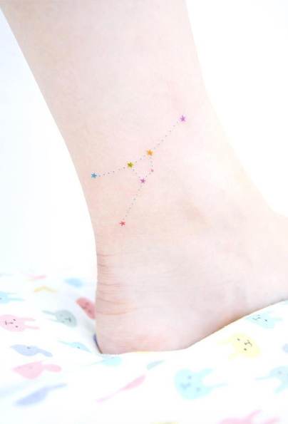 Cancer Constellation on Ankle by Banul