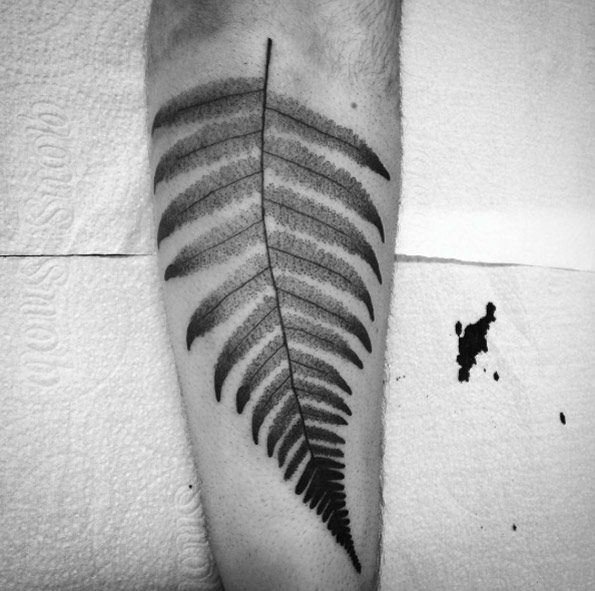 X-ray fern tattoo by Tiago Oliveira
