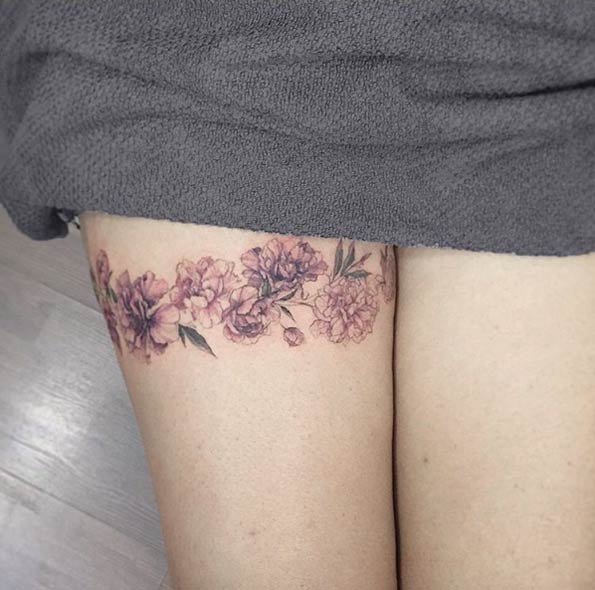 Floral Thigh Band by Flower