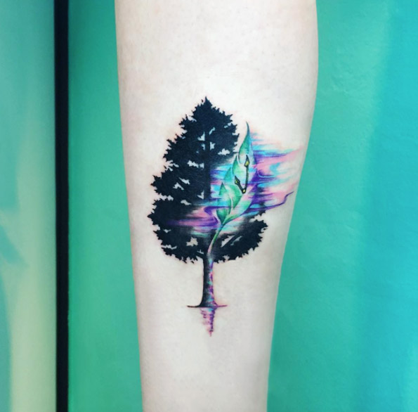 Enchanting Tree Tattoo by IDA