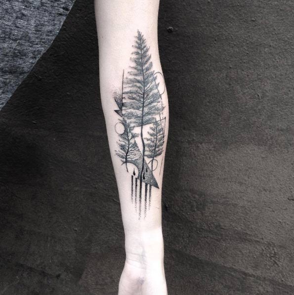 Abstract Tree Tattoo by Martynas Šnioka