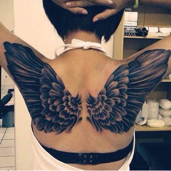 Dark Wings on Back